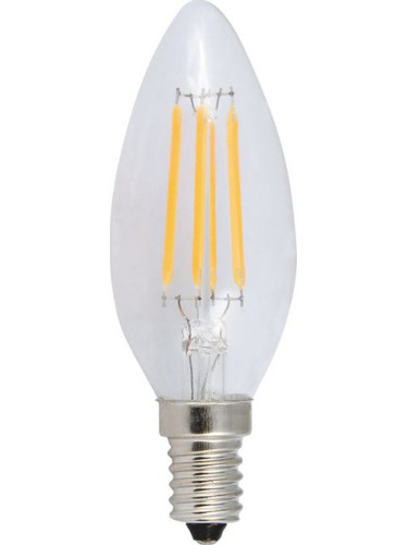 Лампа LED Filament E14 Candle 4W 4000K Dimmable  (10 τεμάχια)