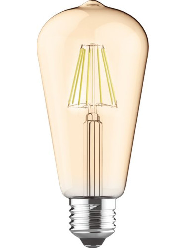 Лампа LED Filament E27 Edis 8W 2700K Dimmable Step Amber  (10 τεμάχια)