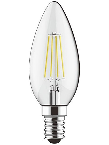 Лампа LED Filament E14 Candle 5W 2700K 2парчета  (5 τεμάχια)