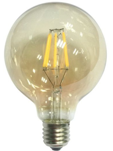 Лампа LED Filament E27 Globe 6W 2700K Dimmable Amber