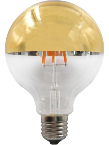 Лампа LED Filament E27 Globe 6W 2700K Dimmable Gold G95