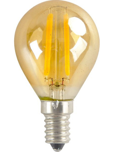 Лампа LED Filament E14 Retro 4W 2700K Dimmable Amber  (10 τεμάχια)