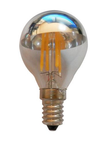 Лампа LED Filament E14 Retro 4W 2700K Dimmable Silver  (10 τεμάχια)