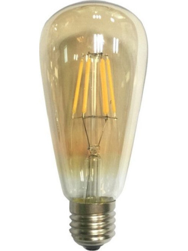 Лампа LED Filament E27 Edis 8W 2700K Dimmable Amber  (10 τεμάχια)