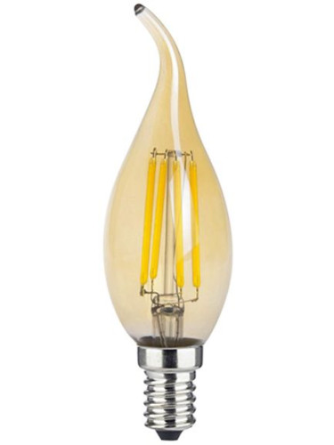 Лампа LED Filament E14 Retro 6W 4000K Dimmable  (10 τεμάχια)