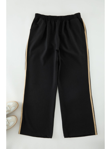 Trendyol Curve Black Elastic Elastic Waist Woven Plus Size Trousers