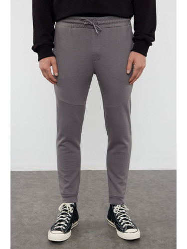 Trendyol Smoked Regular Cut Sweatpants with Stitching Detail