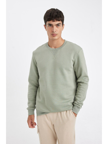 DEFACTO Regular Fit Crew Neck Thick Basic Sweatshirt