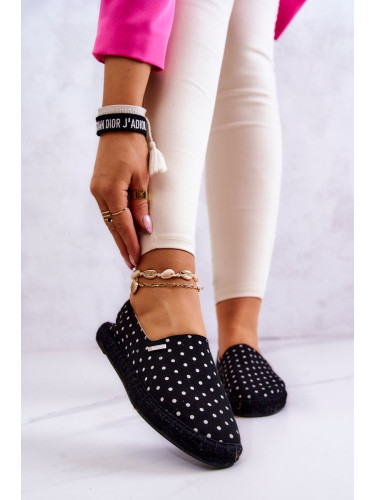 Women's fashion espadrilles Polka Dots Big Star - black