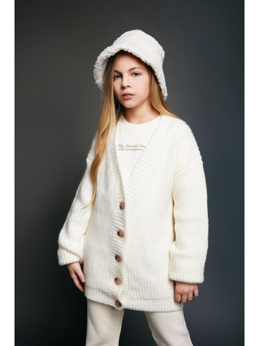 DEFACTO Girl V Neck Knitted Cardigan