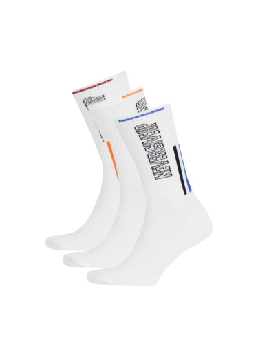 DEFACTO Men's 3-Piece Cotton Long Socks