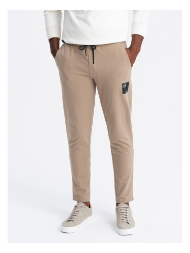 Ombre Men's sweatpants with logo - brown