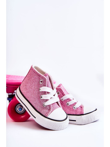 Kids Pink High Sneakers Catrina