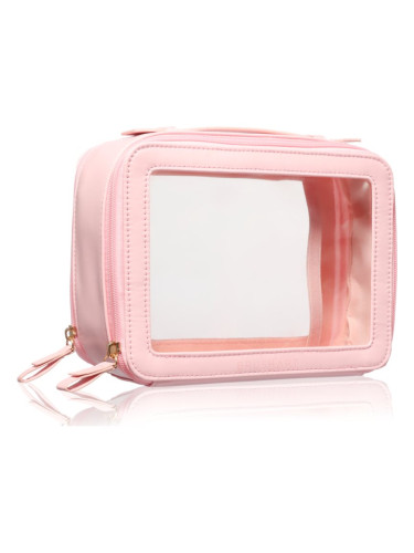 BrushArt Accessories Transparent make-up case козметично куфарче Pink 1 бр.