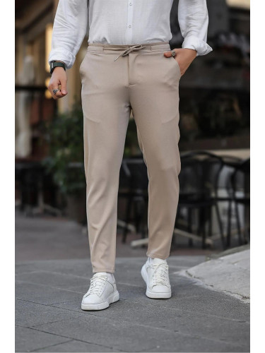 34958 Dewberry Slimfit Jogger Seasonal Mens Trousers-BEIGE