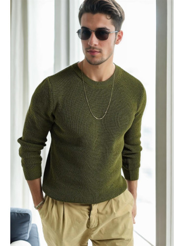 18369 Dewberry Knitwear Mens Sweater-OPEN KHAKI