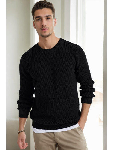 18369 Dewberry Knitwear Mens Sweater-BLACK