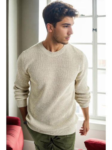 18369 Dewberry Knitwear Mens Sweater-BEIGE