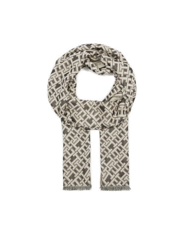 Tommy Hilfiger Шал Th Contemporary Mono Cb Scarf AW0AW15794 Черен