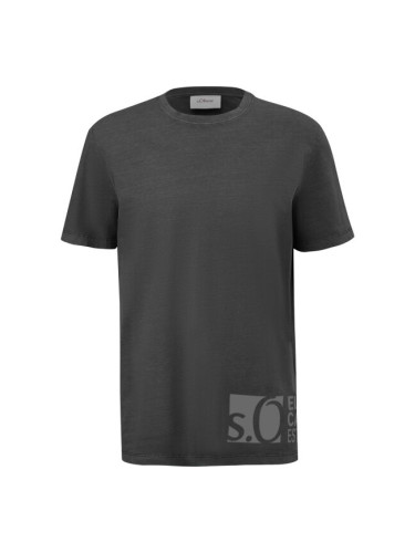 s.Oliver RL T-SHIRT Мъжка тениска, тъмносиво, размер