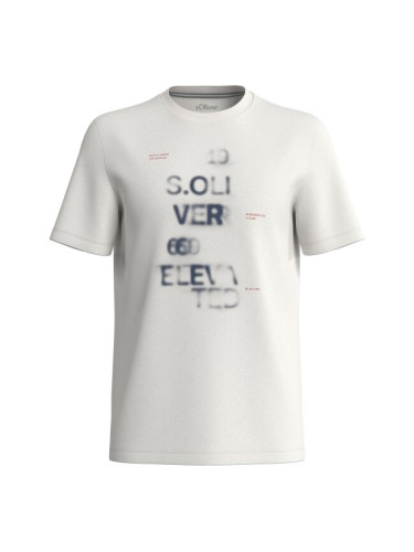 s.Oliver RL T-SHIRT Мъжка тениска, бяло, размер