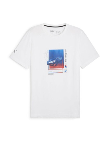 Puma BMW M MOTORSPORT CAR GRAPHIC TEE 2 Мъжка тениска, бяло, размер