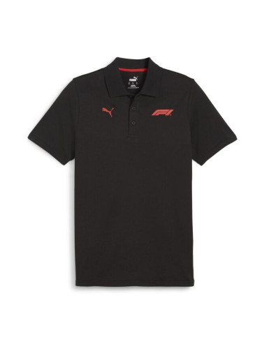 Puma F1 ESSENTIALS LOGO POLO Мъжка тениска с яка, черно, размер