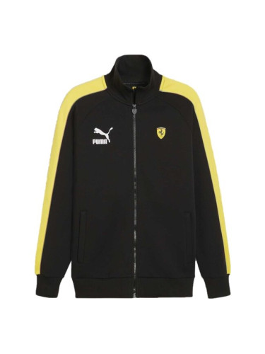 Puma FERRARI RACE ICONIC T7 TRACK JACKET Мъжки суитшърт с цип, черно, размер