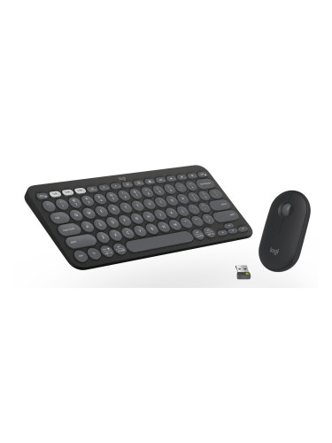  Комплект клавиатура Logitech K380s, for Mac + мишка Logitech M350s, сиви