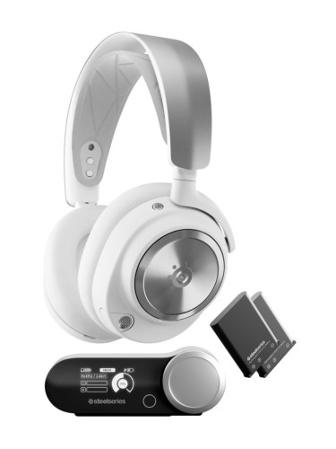  Гейминг слушалки SteelSeries - Arctis Nova Pro WL P, PS, безжични, бели