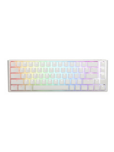  Mеханична клавиатура Ducky - One 3 Pure White SF, Blue, RGB, бяла