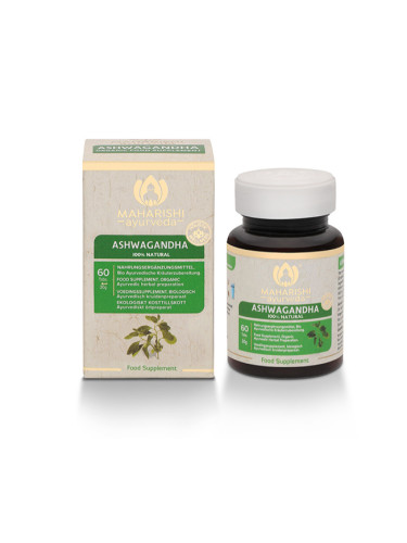 Ашваганда (100% натурална), 60 таблетки, Махариши Аюрведа, най-добър до 26.06.2026