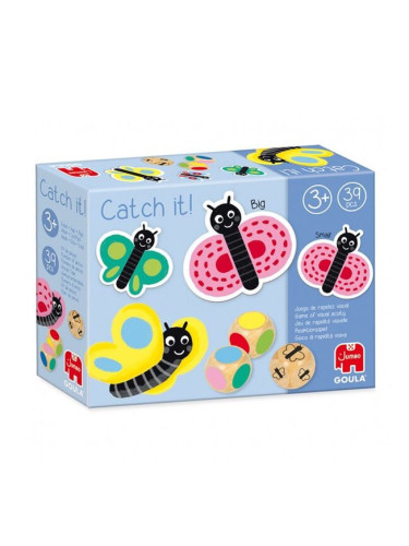Дървена игра за бързина и наблюдателност Goula - Пеперуди
