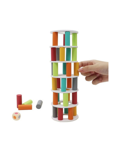 Игра за подреждане и баланс с дървени фигурки Pino - Кула Дженга