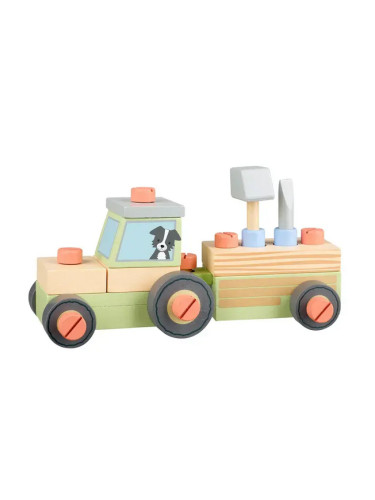 Сглобяем трактор Orange Tree Toys - 25 части (FSC®)