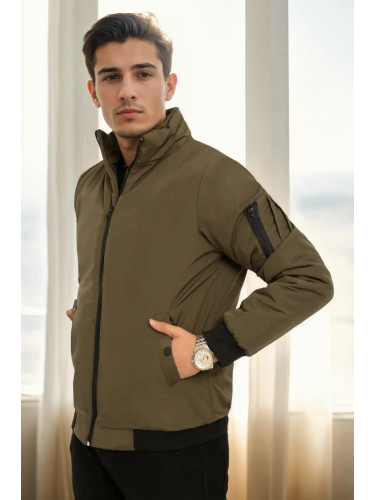 18137 Dewberry Slim Fit Mens Coat-Khaki