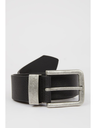 DEFACTO Men's Faux Leather Jean Belt