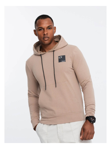 Ombre Men's logo kangaroo hoodie - brown