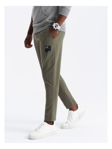 Ombre Men's sweatpants with logo - olive