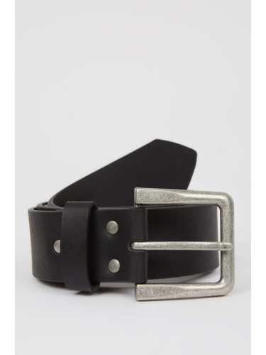 DEFACTO Men's Faux Leather Jean Belt