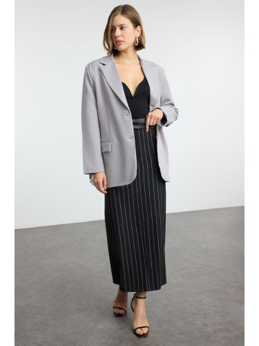 Trendyol Grey Extra Oversize Blazer Jacket