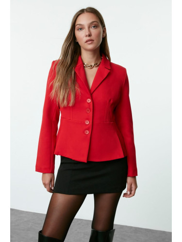 Trendyol Red Fitted Blazer Jacket