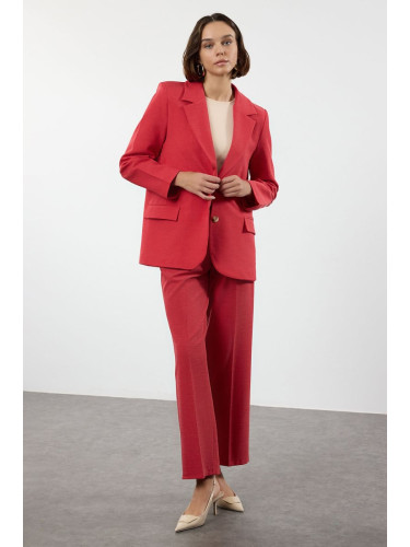 Trendyol Red Polyviscon Basic Blazer Jacket