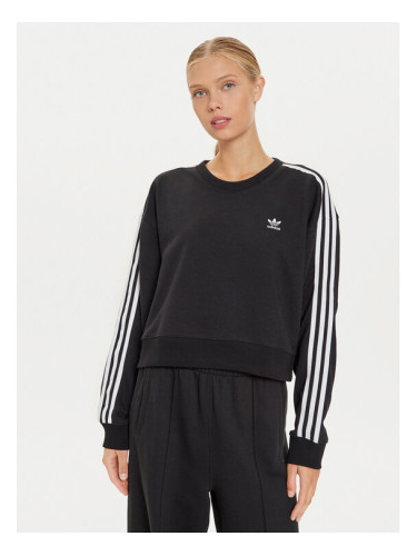 adidas Суитшърт 3-Stripes IR5522 Черен Loose Fit