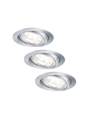 Paulmann 92797 - К-кт 3 бр. LED/6,8W IP23 лунички за баня COIN 230V