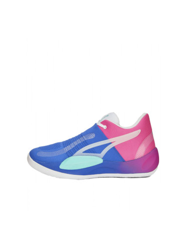 PUMA Rise Nitro Fadeaway Basketball Shoes Blue/Pink