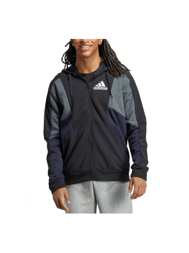 ADIDAS Essentials Colorblock Full-Zip Hoodie Black