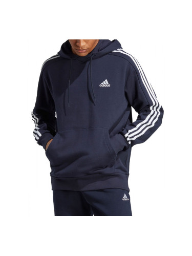 ADIDAS Essentials French Terry 3-Stripes Hoodie Blue