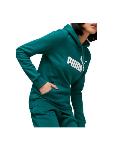 PUMA Essentials Logo Fleece Hoodie Green