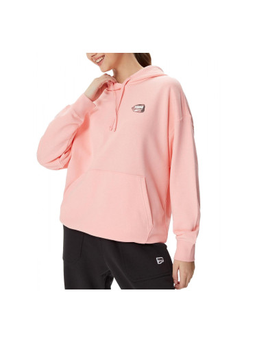 PUMA Downtown Oversized Graphic Hoodie Pink